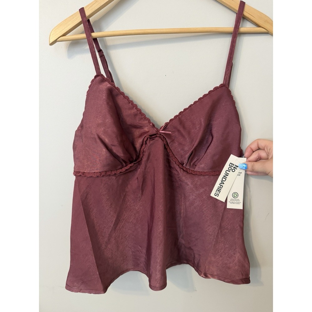 NWT No Boundaries Womens Shirt Top Cami Size XL Red NEW